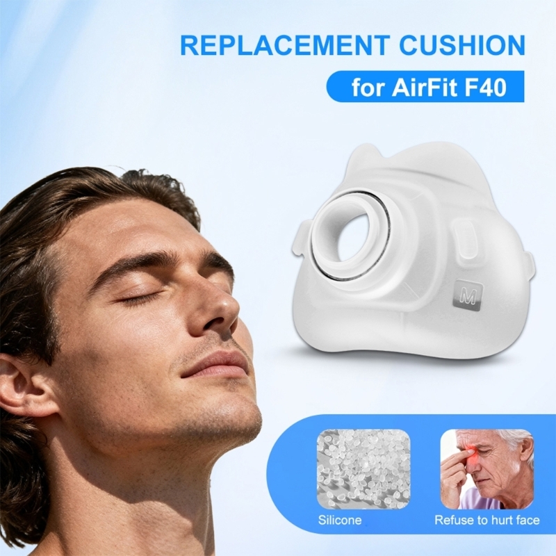 Cpap Full Face Mask Silicone Cushion - Bantalan Pengganti Silikon Lembut untuk Masker