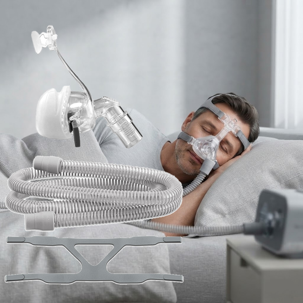 Cpap Mask Headgear Strap Clips - Masker Pengganti CPAP Hidung Anti-Dengkur dengan