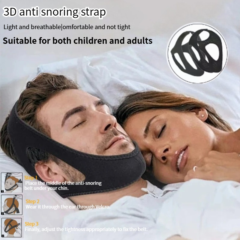Anti Snore Chin Strap Adjustable - Penyangga Mulut Anti Dengkuran yang Nyaman