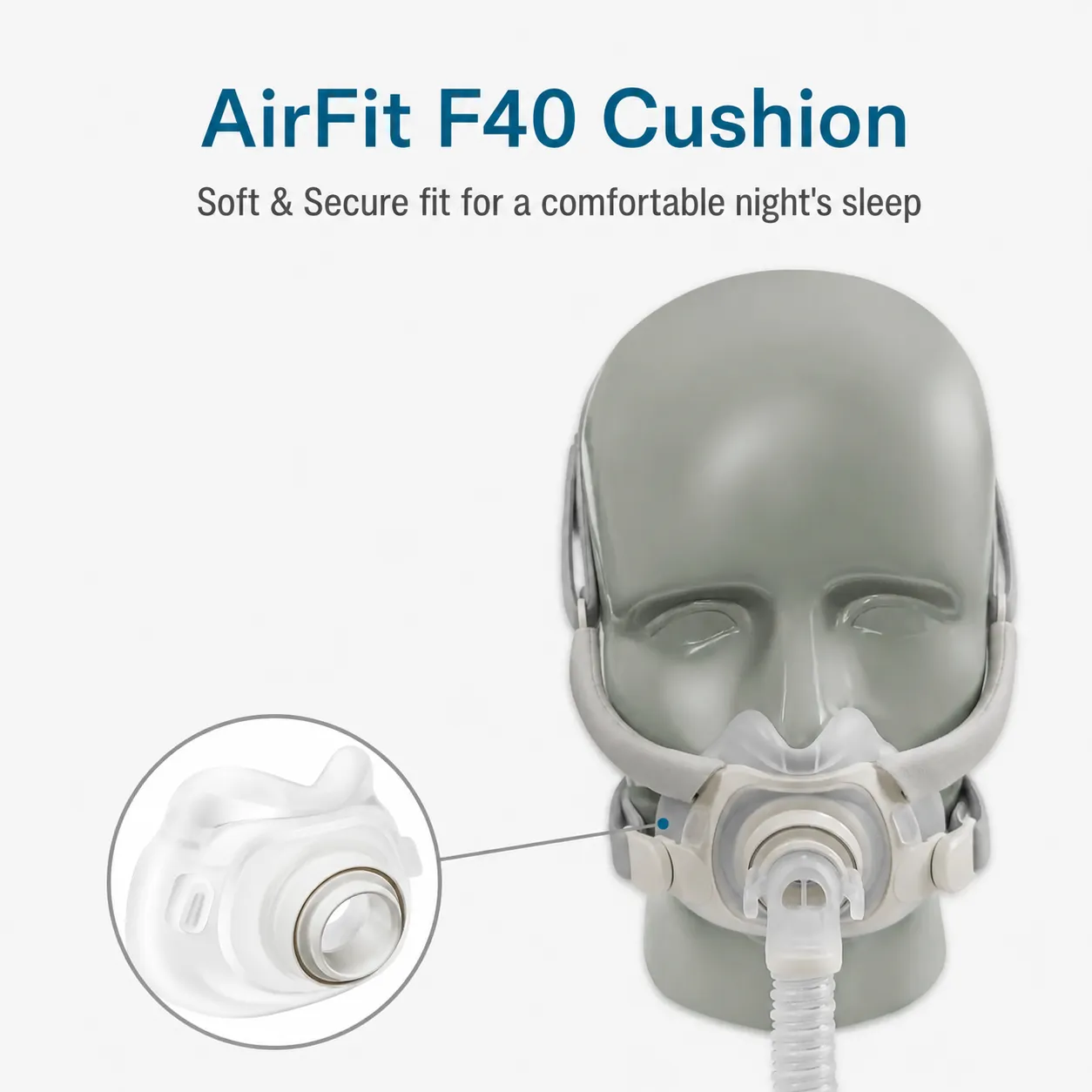 Cpap Full Face Mask Silicone Cushion - ResMed AirFit F40 Bantalan Silikon Pengganti