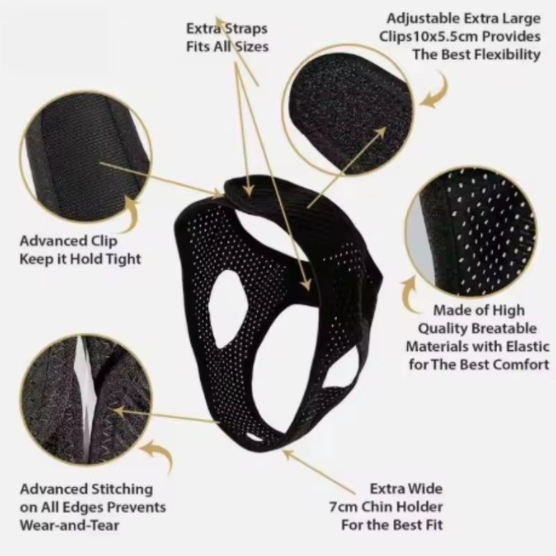 Penyangga Mulut Anti Dengkuran - Anti Snore Chin Strap Adjustable ulasan dan harga