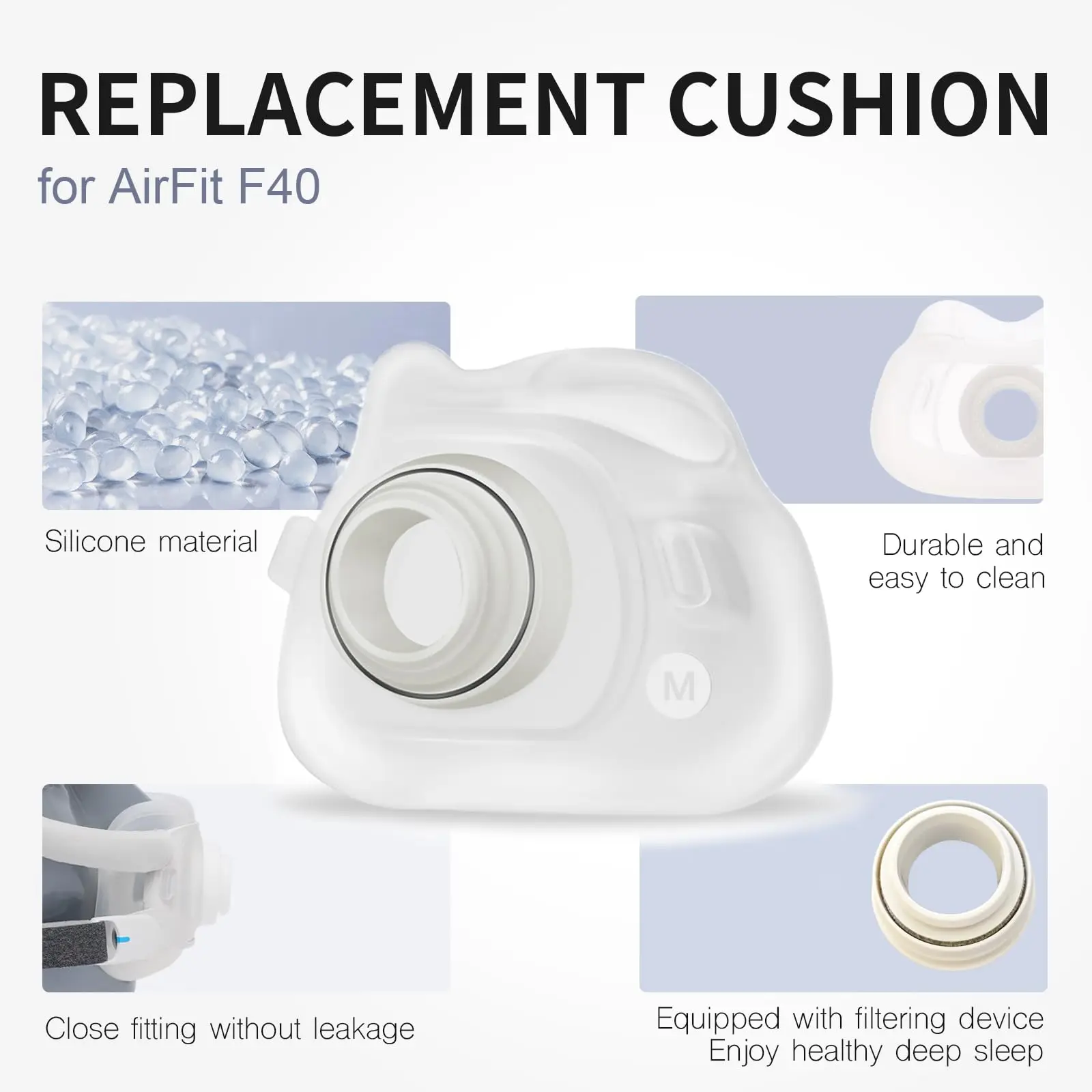 ResMed AirFit F40 Bantalan Sil - Cpap Full Face Mask Silicone Cushion ulasan dan harga