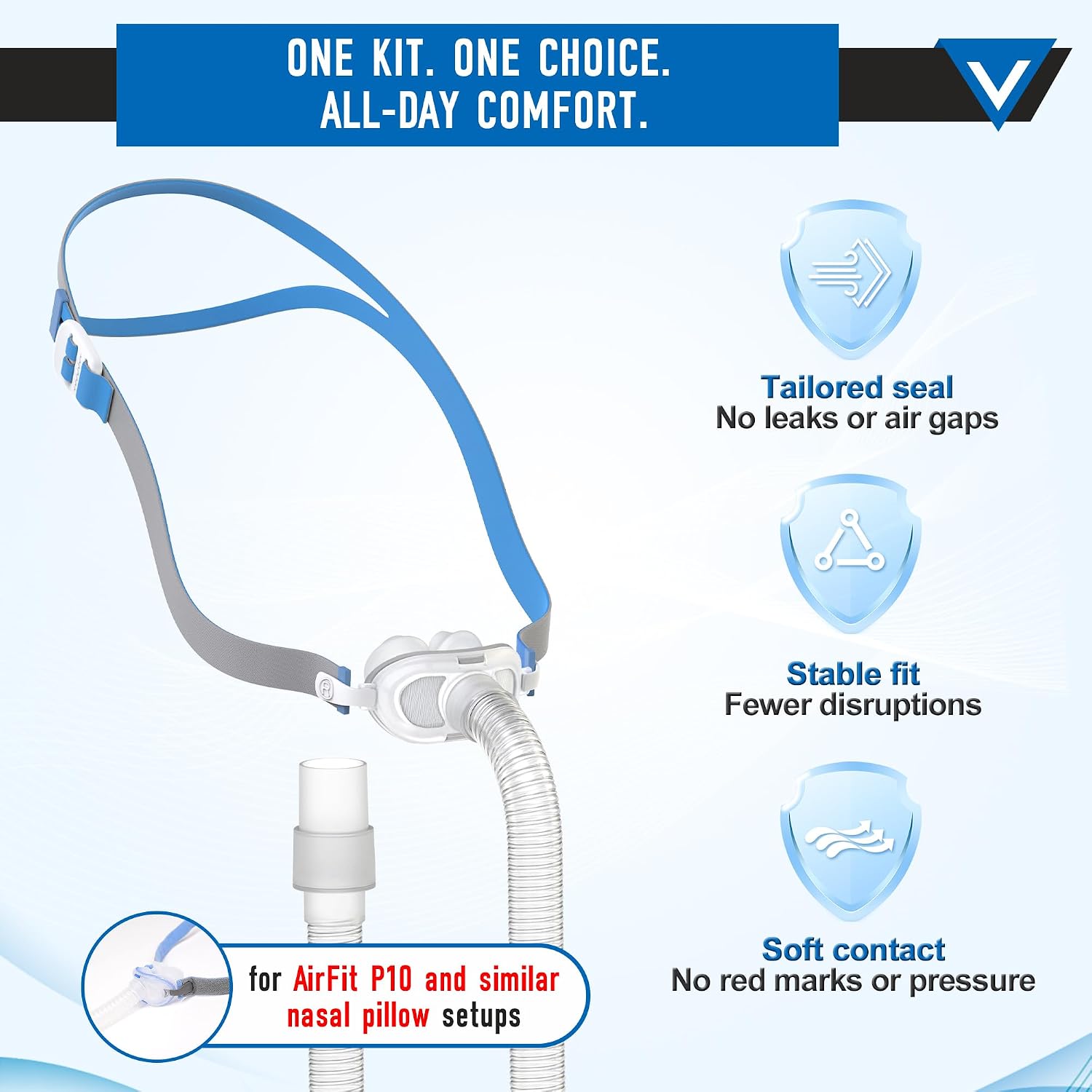 Kompatibel dengan Kit Lengkap  - Cpap Nasal Pillow Mask Headgear ulasan dan harga